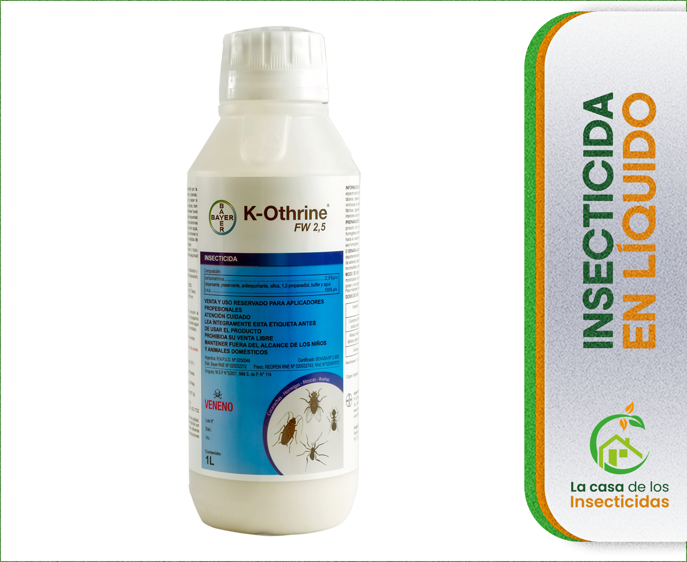 K-Othrine FW 2.5% Insecticida control de plagas profesional.